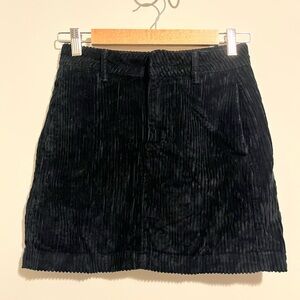BDG Black Corduroy Mini Skirt